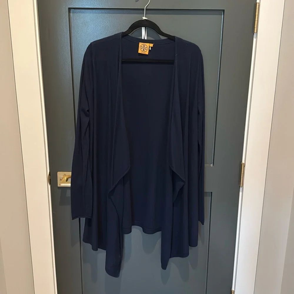 Tory Burch Navy Cardigan Size M worn 1-2